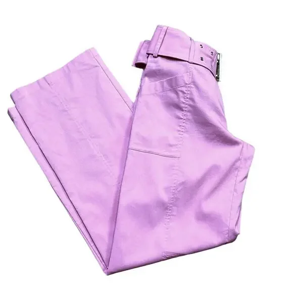 Lovers + Friends Barbie Pink Trouser Pants SMALL Work Straight Revolve $208 NEW - Picture 6 of 9